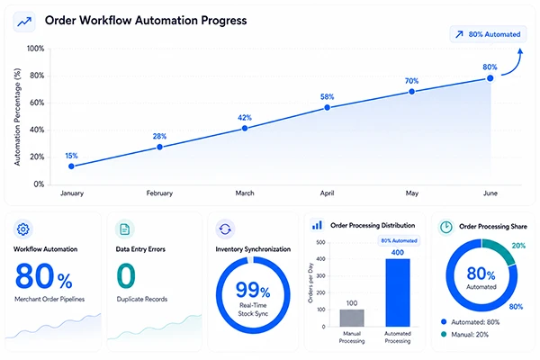 WooCommerce B2B industrial distribution platform transition case study analytics screenshot