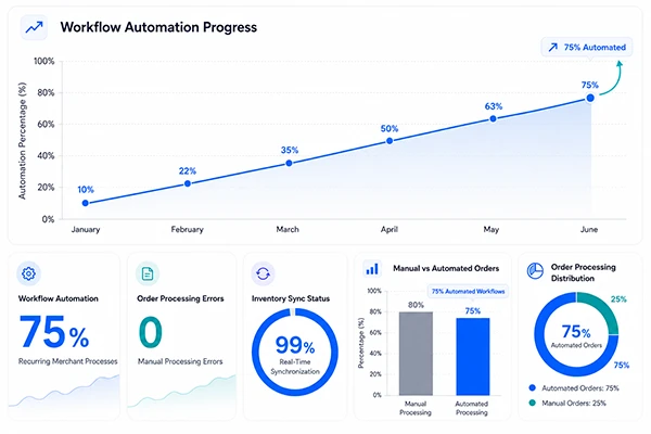 Shopify B2B wholesale platform transition case study analytics screenshot