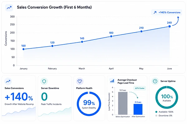 WooCommerce ecommerce website revamp case study analytics screenshot
