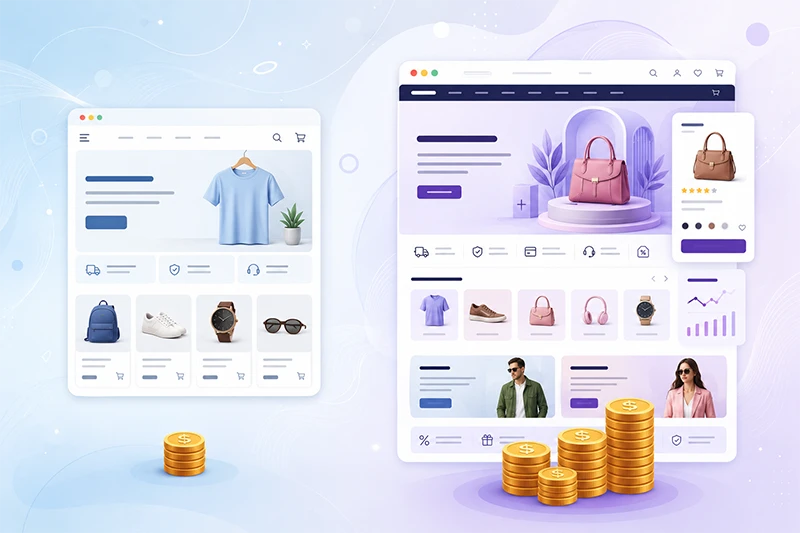Design complexity affecting eCommerce Site development cost