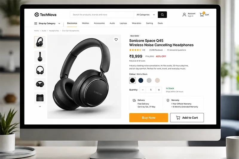 checkout page design of an online store