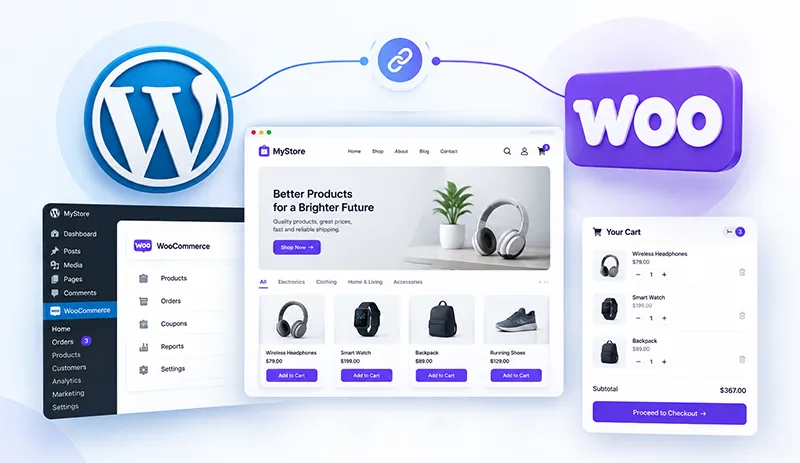 WooCommerce store dashboard integrated seamlessly with the WordPress ecosystem